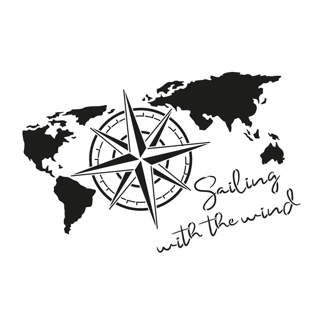 Viva Decor Sailing with the wind - Universal Schablone für Fensterdeko A3