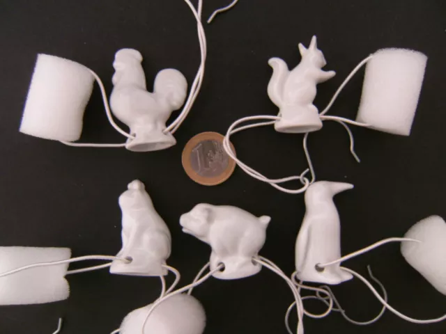1 Tropfenfänger Lindner Porzellan Figuren weiß Tiere für Kaffee- oder Teekannen