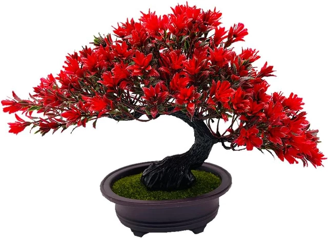 Pianta Artificiale Bonsai In Vaso, Falso Albero Da Tavolo, Decorazione Casa Ufficio, 24x20 Cm
