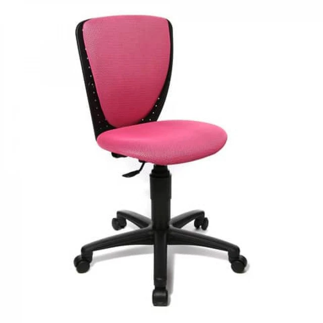 Drehstuhl High Scool schwarz pink Sicherheitsdoppelrollen für alle Böden Topstar