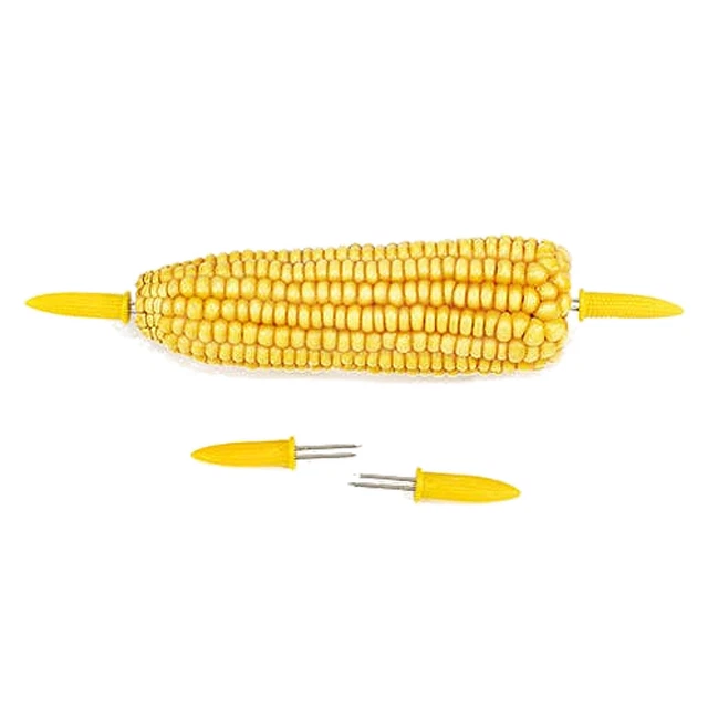20 Brochettes Porte-épis De Maïs En Acier Inox - Pour BBQ, Pique-nique Ou Apéro Rigolo