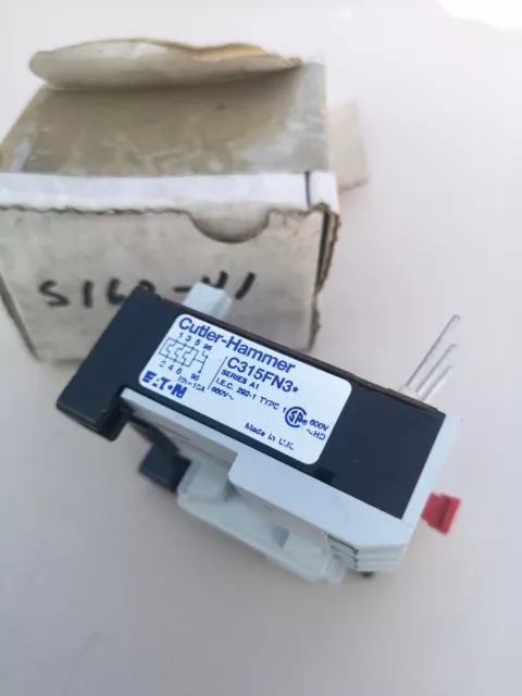 Cutler & Hammer C315 Fn3  Overload Relay 1,2-1,6A Stock #S2168