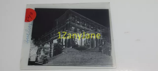 F98 GLASS Slide or Negative QUELIN STEPS LEADING TO HOUSE