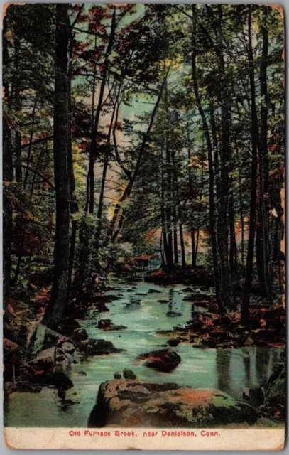 Danielson, Connecticut Postcard "Old Furnace Brook" River Scene / 1913 Cancel