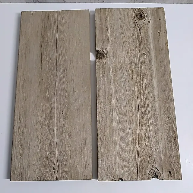 16" Reclaimed/Salvaged Old Fence/Barn Wood Boards For Crafts/Set Of 2