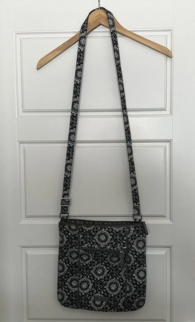 Cute Vera Bradley Blue/ Black  Charcoal Medallion Crossbody EUC