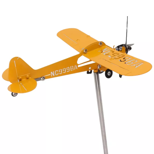 Garten Piper J3 Cub Flugzeug Wetterfahne 3D-Flugzeug Windrichtungsanzeiger S AP