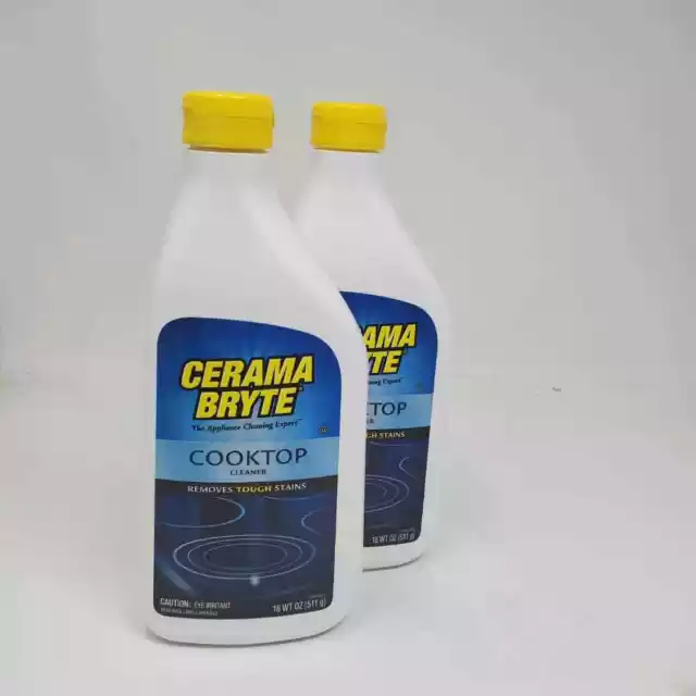 2 Pack Cerama Bryte Glass Ceramic Cooktop Cleaner, 18 Ounce