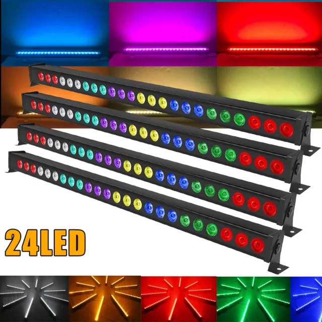 24LED RGBW Wall Washer Stage Light DMX512 KTV Party DJ Disco Bar Show Decor