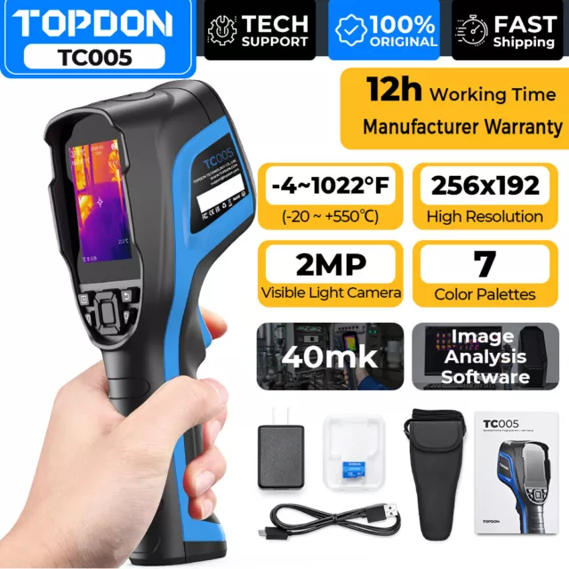 TOPDON Thermal Imaging Camera Infrared Thermography Handheld TC005 256x192 pixel