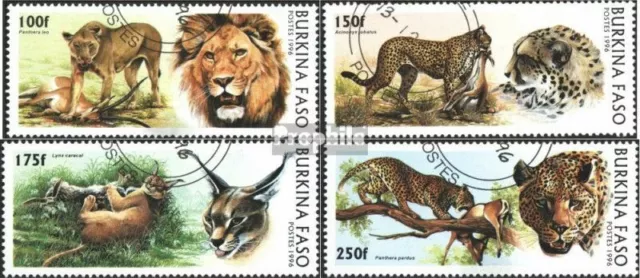 Burkina Faso 1437-1440 (kompl.Ausg.) postfrisch 1996 Großkatzen