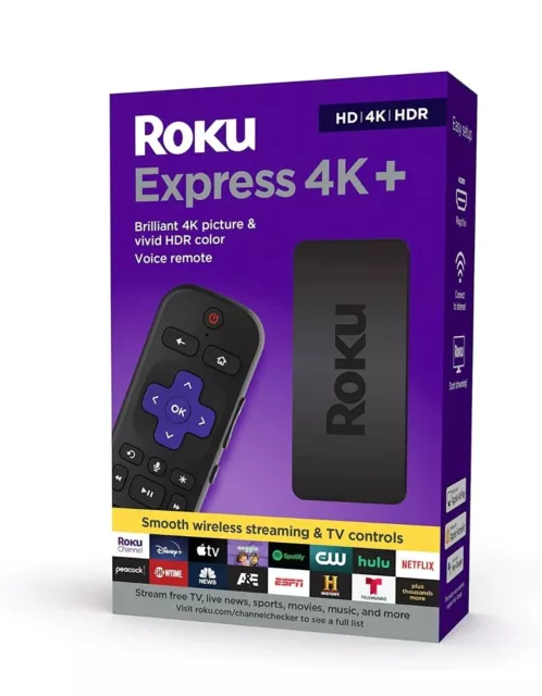 Roku Streaming Player HD/4K+/HDR Standard Remote feat. Shortcut Buttons #NIB