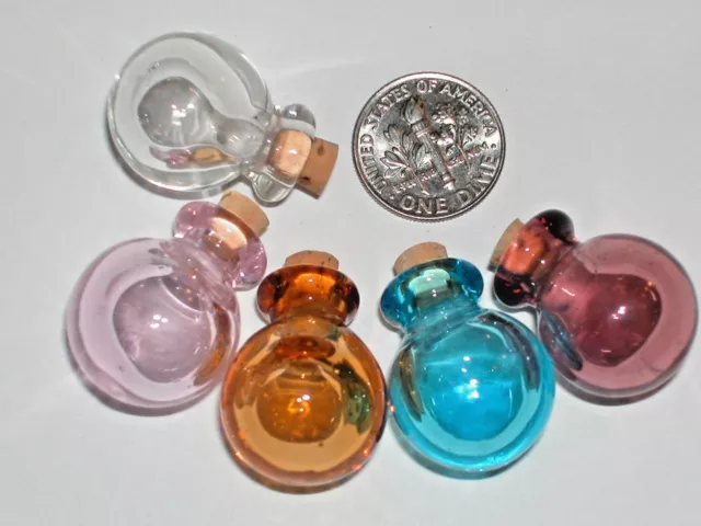 1pc Large Murano Glass Crystal Ball essential oil perfume bottle cork pick color