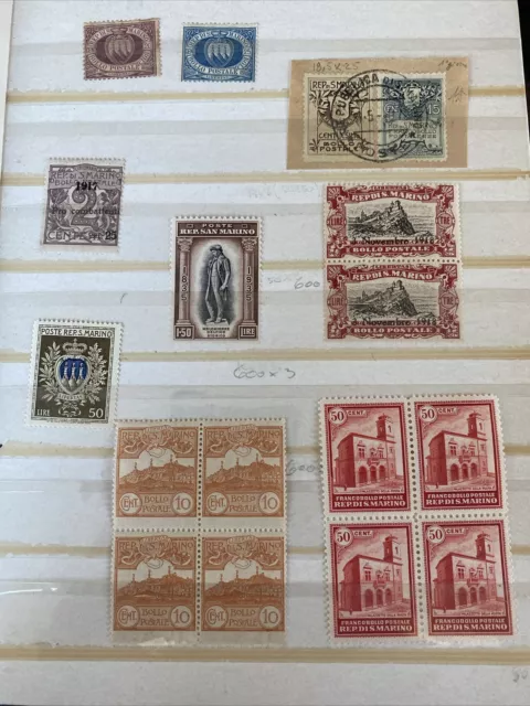 Collezione San Marino Alto Valore Francobolli Stamp