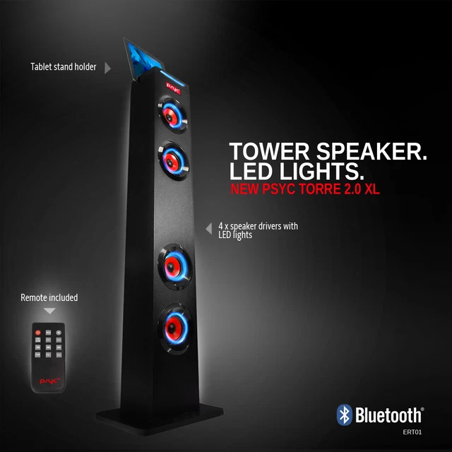 Sumvision Psyc Torre XL Bluetooth Wireless Portable Speaker Smartphone Tablet