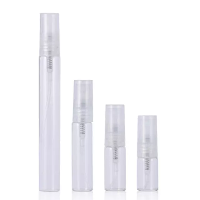 5X 100X 2/3/5/10ml Mini Glass Perfume Bottle Atomizer Pump Spray Comestic Travel