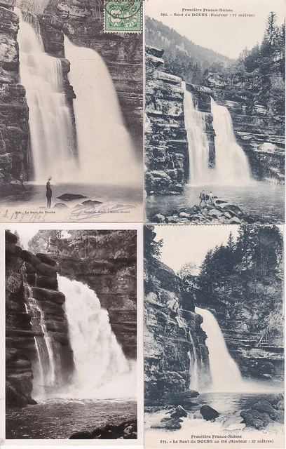Lot de 4 cartes postales anciennes SAUT DU DOUBS 1