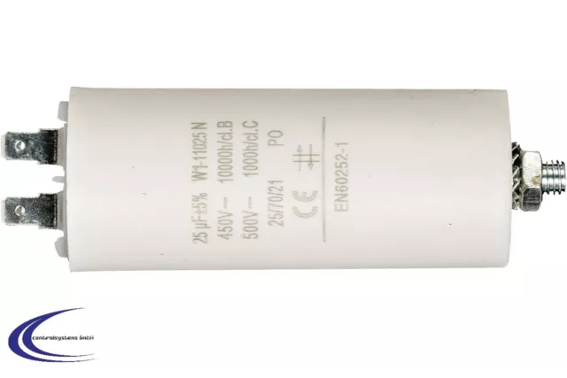 MOTORKONDENSATOR BETRIEBSKONDENSATOR ANLAUFKONDENSATOR 25 uF - 450V 400 ...