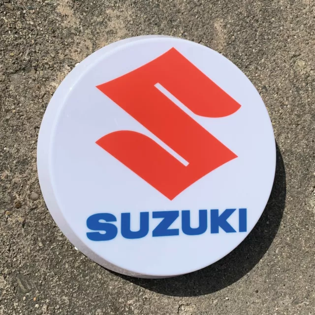 Suzuki Motorcycle Led Illuminated Wall Light Sign Petrol Garage Car Automobilia