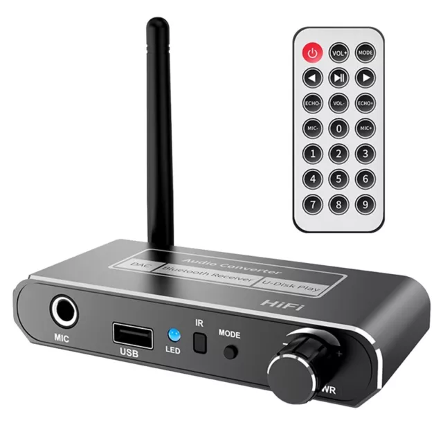 Receptor de audio HIFI Bluetooth 5.2 DAC convertidor coaxial digital a analógico 38058