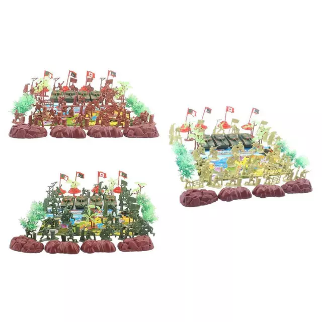 Military Playset Figures Army Men Plastic Toy Soldier Set For Kids Gift