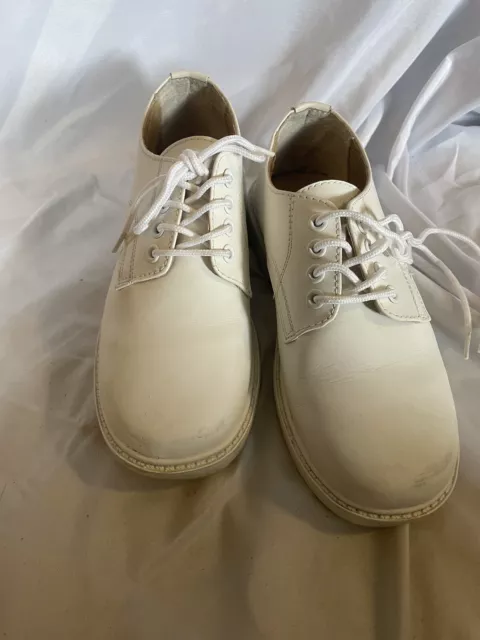 Willits Child Size 2 Saddle Shoes White Leather Upper