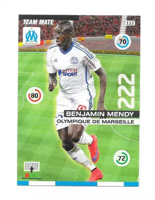 Carte Total Panini - Foot 2015/16 - N°112 - Marseille - Benjamin Mendy