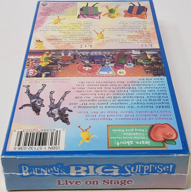 Barney S Big Surprise Live On Stage Vhs 1998 Brand New Sealed 56 Barney S Big Surprise Live On Stage Vhs 1998 Brand New Sealed 56