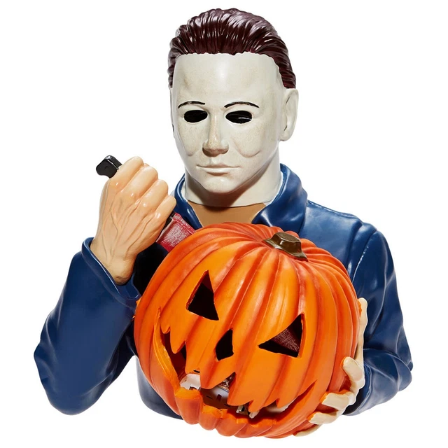 Halloween Michael Myers Light Up LED Statue Pumpkin Jack-o-Lantern Yard Decor