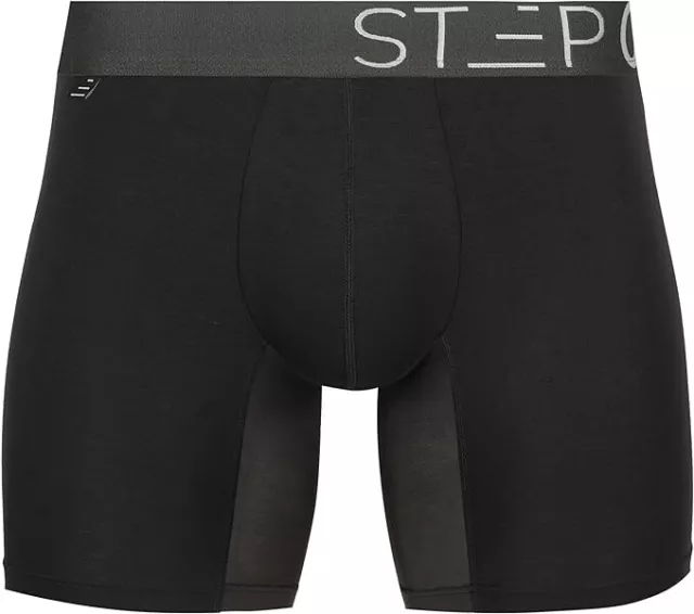 STEP ONE Men's Bamboo Boxer Brief - Breathable Anti Chafe Moisture Wicking