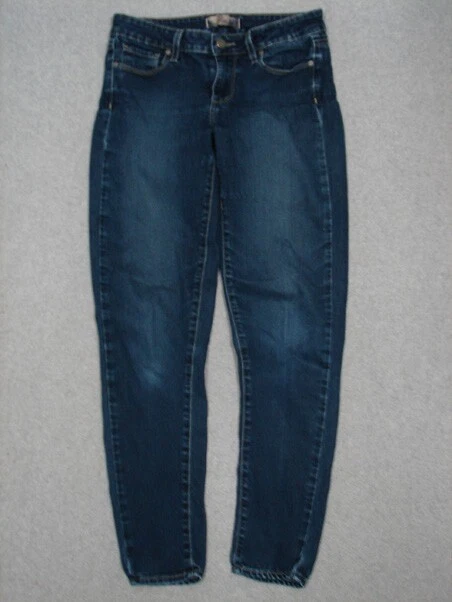 QE13459 **PAIGE** PEG SUPER SKINNY WOMENS JEANS sz27 DARK BLUE