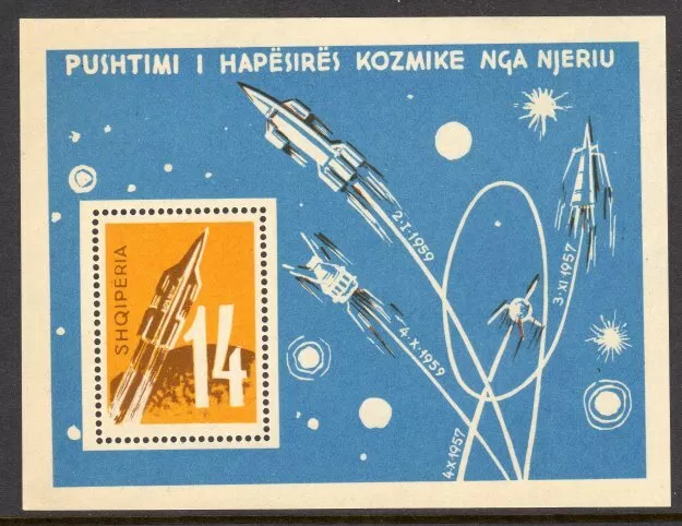 Albania Scott # 624a VF MNH 1962 Space Exploration Perforated Souvenir Sheet