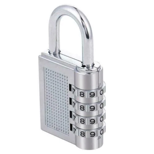 4-Digit Combination Padlock Heavy Duty Security Lock Safety Luggage Gym Safe UK