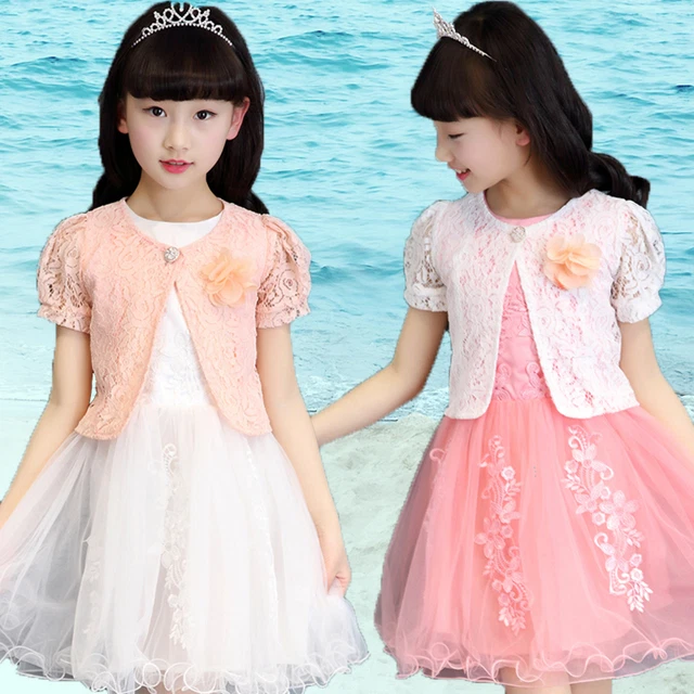 Bambino Manica Corta Bolero Coprispalle Pizzo Cardigan Scialle Festa Abito Capo