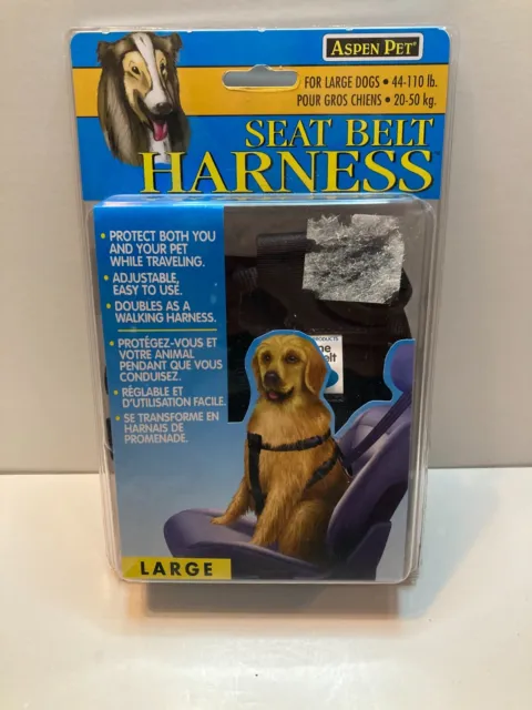NEW Aspen Pet Seat Belt Harness For Large Dogs 44-110 Lbs Adjustable