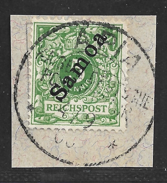 Samoa Minr. 2 ° Apia KDPA 4.9.00 Luxus Briefstück
