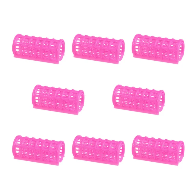 Juego de 8 rodillos para el cabello de doble capa autoadhesivos clips para el cabello de salón