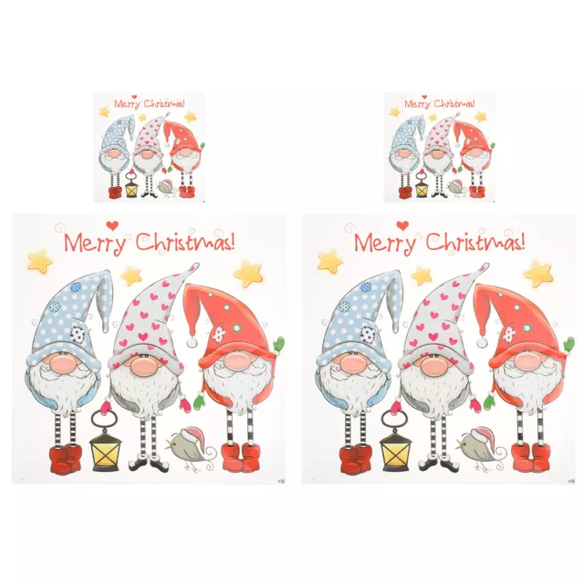 4Pcs Gnome Transfer Patches Xmas Elf Heat Transfer Decals Iron On Appliques-HB