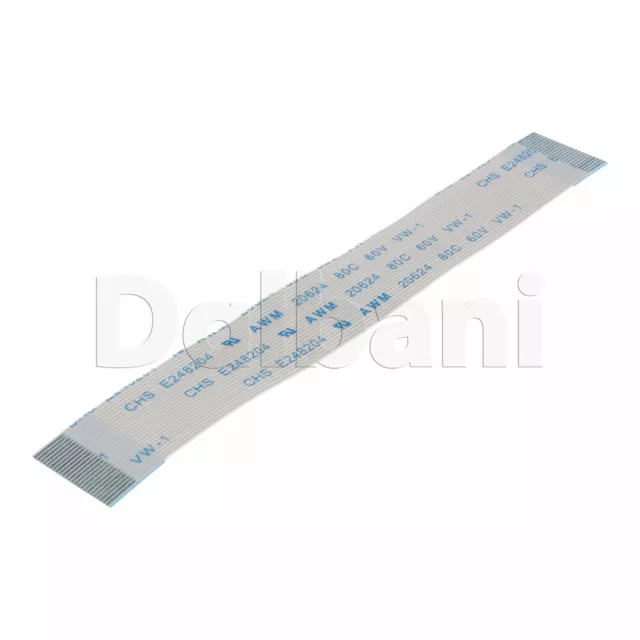 White Flex Cable FFC Flat Flexible Ribbon 0.5 Pitch 24 Pin 90 mm Type A