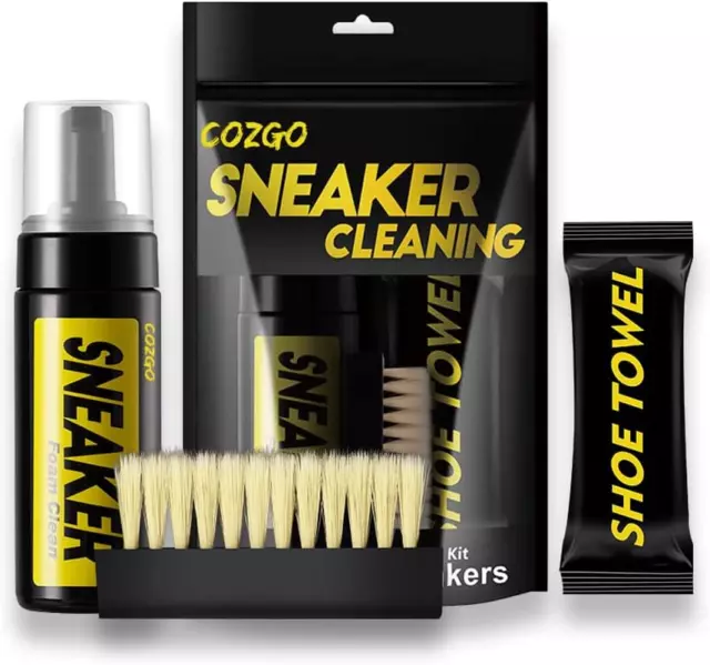 Shoe Cleaner Kit for Sneaker, Water-Free Foam Sneaker Cleaner 5.3Oz with Shoe Br