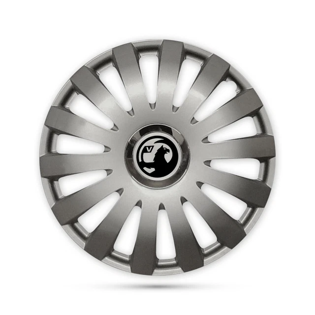 For Vauxhall Vivaro Motorhome Camper Van 4x 16” Silver Wheel Trims Hub Caps Logo