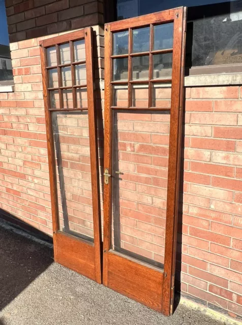 Antique Art Deco stunning Double French Oak Doors Fits 83.25 X 50.75” Opening 3