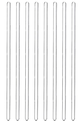 8 Pack Glass Stir Sticks 6mm Lab Stirring Rod 12 inch Length with Both Ends R