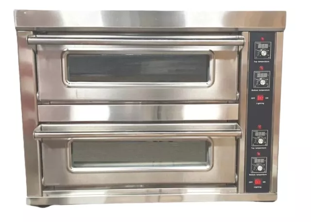 Commercial Pizza Baking Oven - 2 Deck - Single Phase