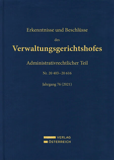 Leopold Bumberger / Erkenntnisse und Beschlüsse des Verwaltungsgerichtshofes