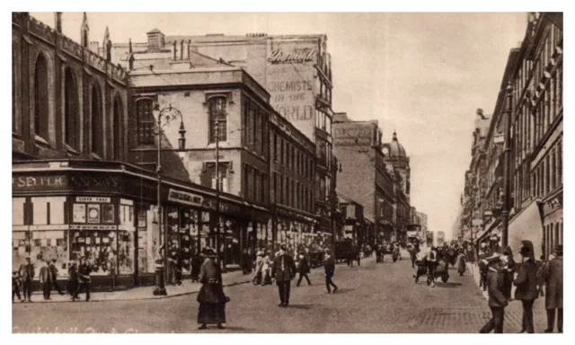 Sauchiehall Street Glasgow Street Scene Scotland RPPC Postcard