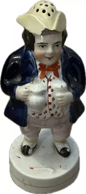 Antique 19th Century Englishman Figure Ceramic Ornament (Collectable)