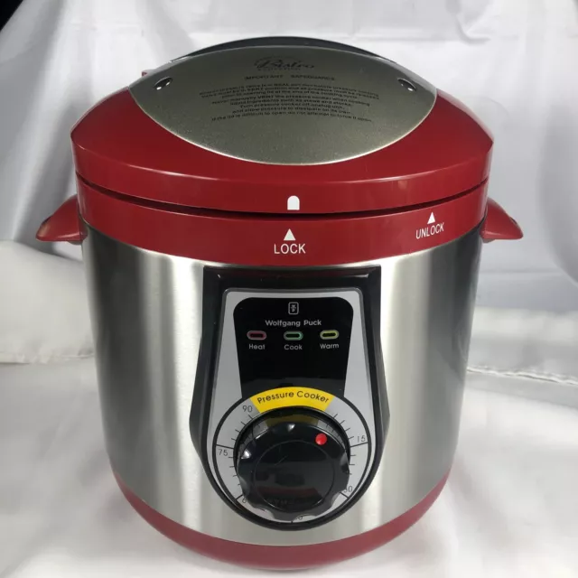 Wolfgang Puck RED 4 Qt Electirc Pressure Cooker #BPCRM80 8 Cup Rice Cooker  Works