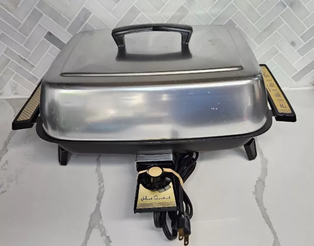 Vintage West Bend Miracle Maid 3661 Lektro Electric Skillet W/ Adapter Tested