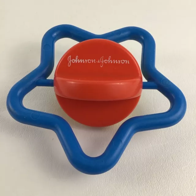 Vintage 80s Baby Toy Johnson & Johnson Star Spinner Rattle Teether Infant 1984